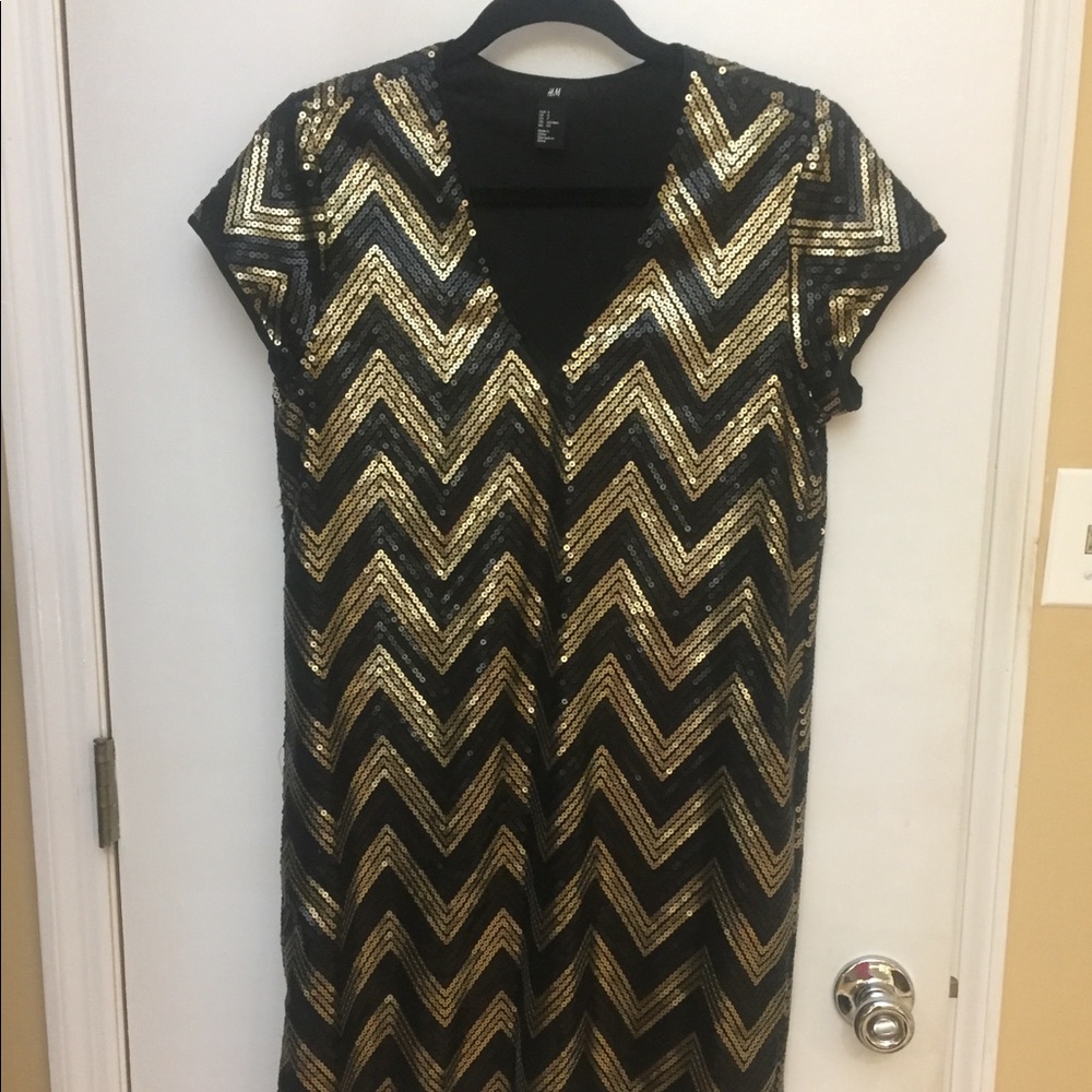 All over sequin shift dress